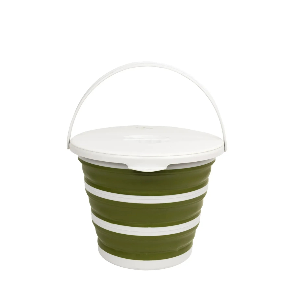 Відро складане Tribe Water Bucket Lid 10 л з кришкою olive (T-FJ-0050-olive)
