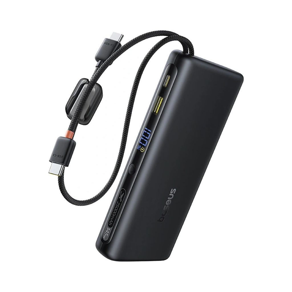 Повербанк Baseus 25000mAh EnerFill FC41 145W Digital Display Built-in Dual USB-C Cable (E0028H03) Повербанк Baseus 25000mAh EnerFill FC41 145W Digital Display Built-in Dual USB-C Cable (E0028H03)