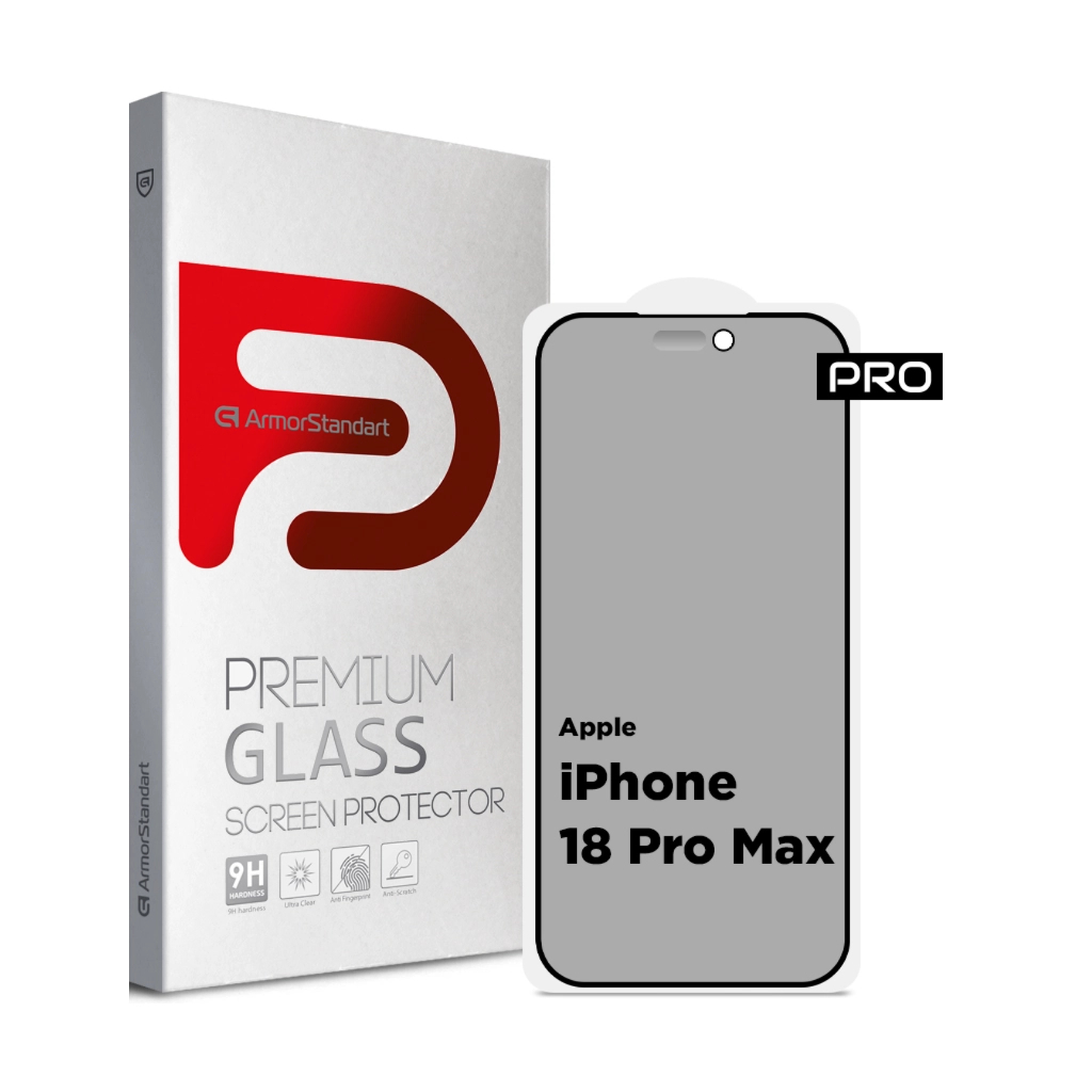 Скло захисне Armorstandart Pro Anti-spy Matte Apple iPhone 18 Pro Max (ARM92432)