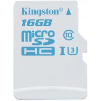 Карта пам'яті Kingston 16GB microSDHC class 10 UHS-I U3 (SDCAC/16GBSP)