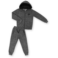 Спортивний костюм дитячий Breeze на блискавці меланжевий (9482-134B-black)