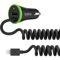 Зарядний пристрій Belkin BOOST UP (Lightning Cable + USB) 3.4Amp (F8J154bt04-BLK)