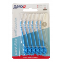 Щітки для міжзубних проміжків Paro Swiss slider змінні розмір S 6 шт. (7610458010327)