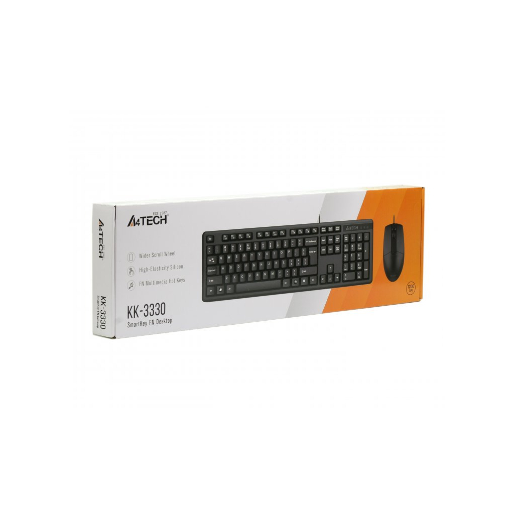 Комплект A4Tech KK-3330 USB Black (KK-3330 Black)