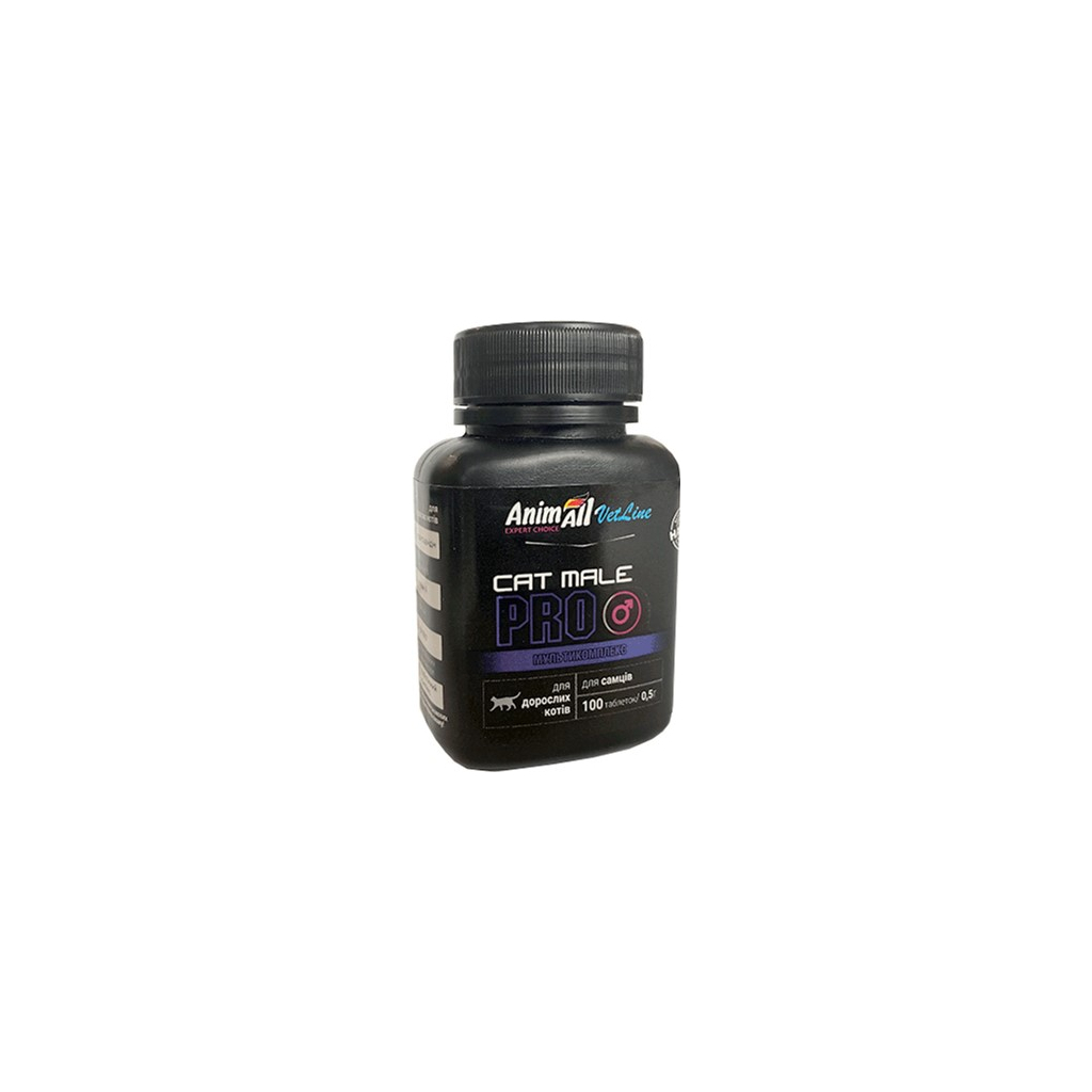 Вітаміни для котів AnimAll VetLine CAT MALE PRO для самців 0.5 г х 100 т (4820150205539)
