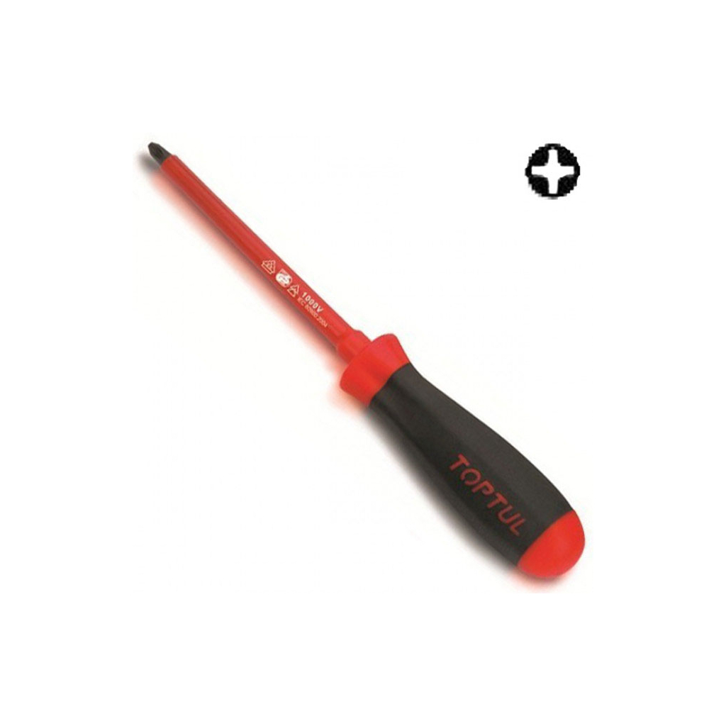 Викрутка Toptul ізольована PH3x150мм (1000V) (FBEB0315) Викрутка Toptul ізольована PH3x150мм (1000V) (FBEB0315)