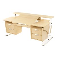 Desk Pondi Ergonomic transformer with 2 cabinets Maple white (KL411BL)