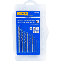 Set of S&R metal drills MEISTER 9 pcs. 1.0-5.0 mm (108809090)