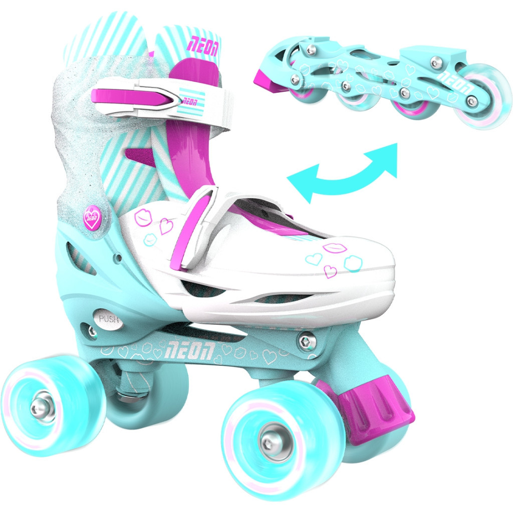 Роликові ковзани Neon Сombo Turquoise розмір 34-37 (NT10T4)