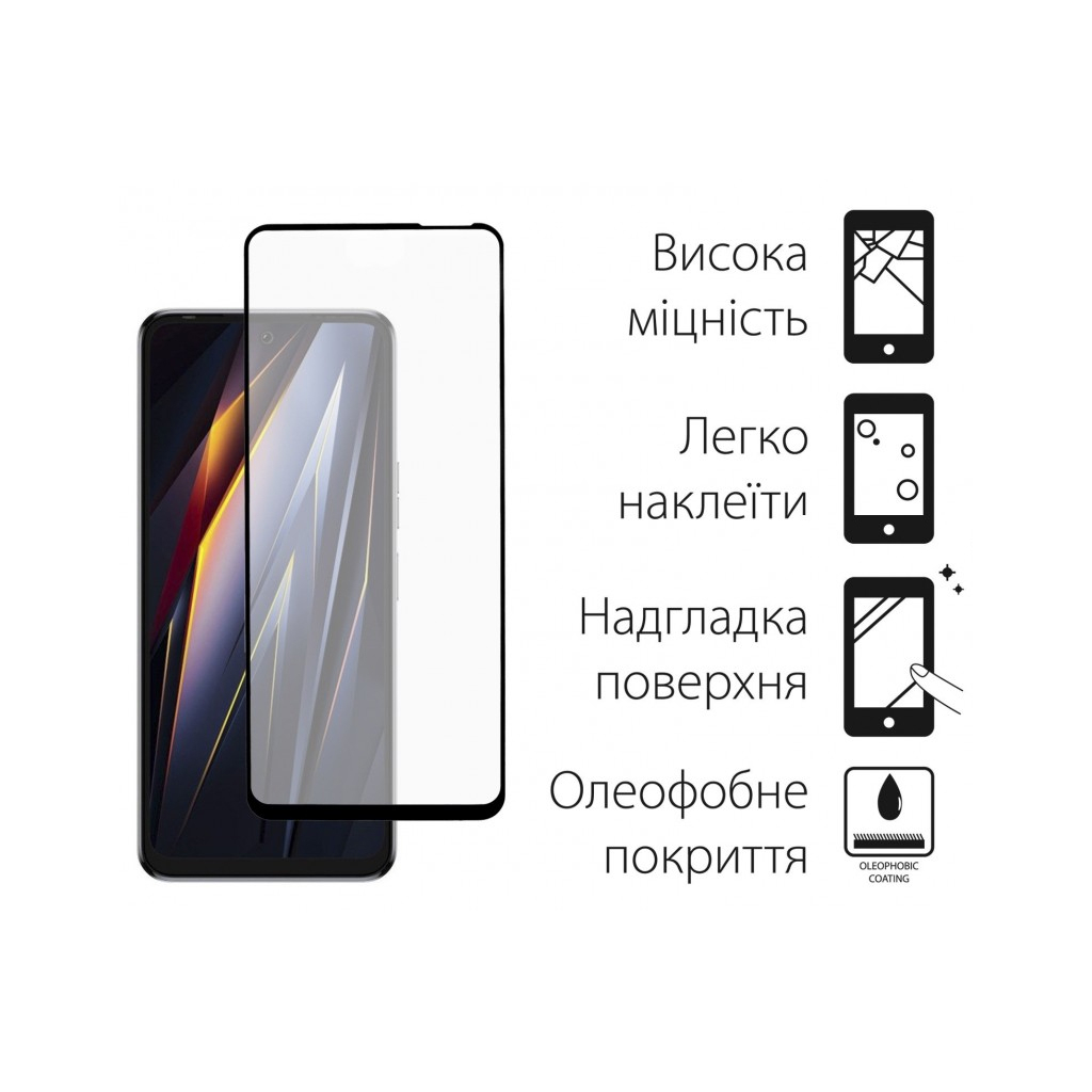 Скло захисне Dengos Full Glue Tecno Pova Neo 2 (LG6n) (black) (TGFG-292)