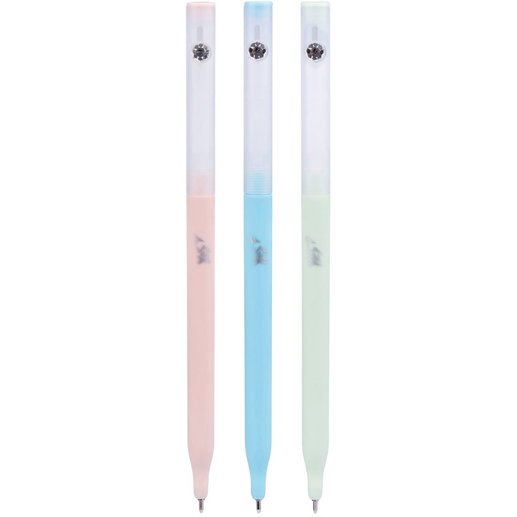 Ручка кулькова Yes Crystal автоматична 0,7 мм синя (411910)