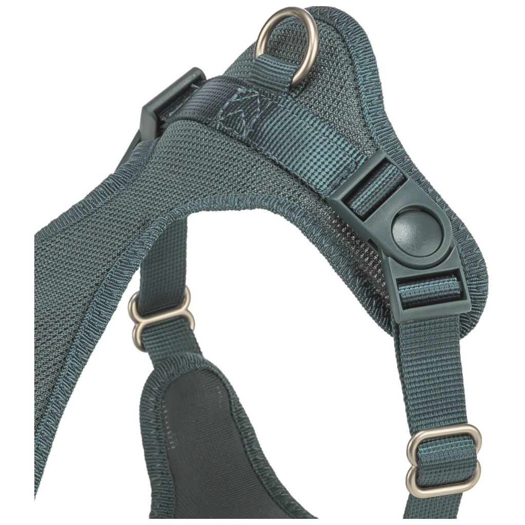 Шлея для собак Trixie Comfort М'яка S-M 35-60 см 20 мм Синьо-зелена (4053032679177)
