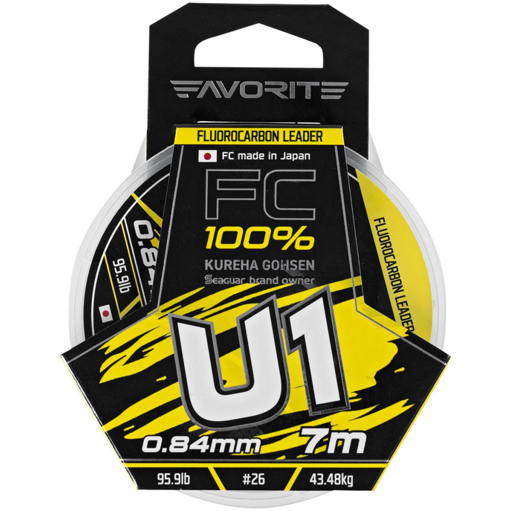 Флюорокарбон Favorite U1 FC 7m 26/0.84mm 95.9lb/43.48kg (1693.11.96)