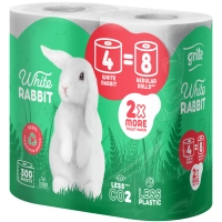 Toilet paper Grite White Rabbit 3 layers 300 tears 4 rolls (4770023351934)