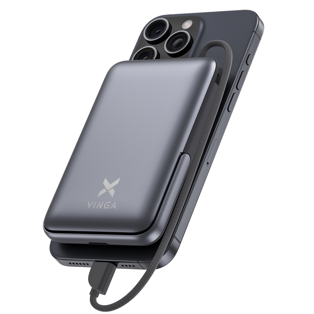 Батарея універсальна Vinga 10000 mAh 22.5W/15W/2.5W Wireless (VPBB1022WL)