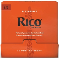 D'Addario Rico Clarinet Reed - Bb Clarinet #2.5 - 25 Box (RCA0125-B25)