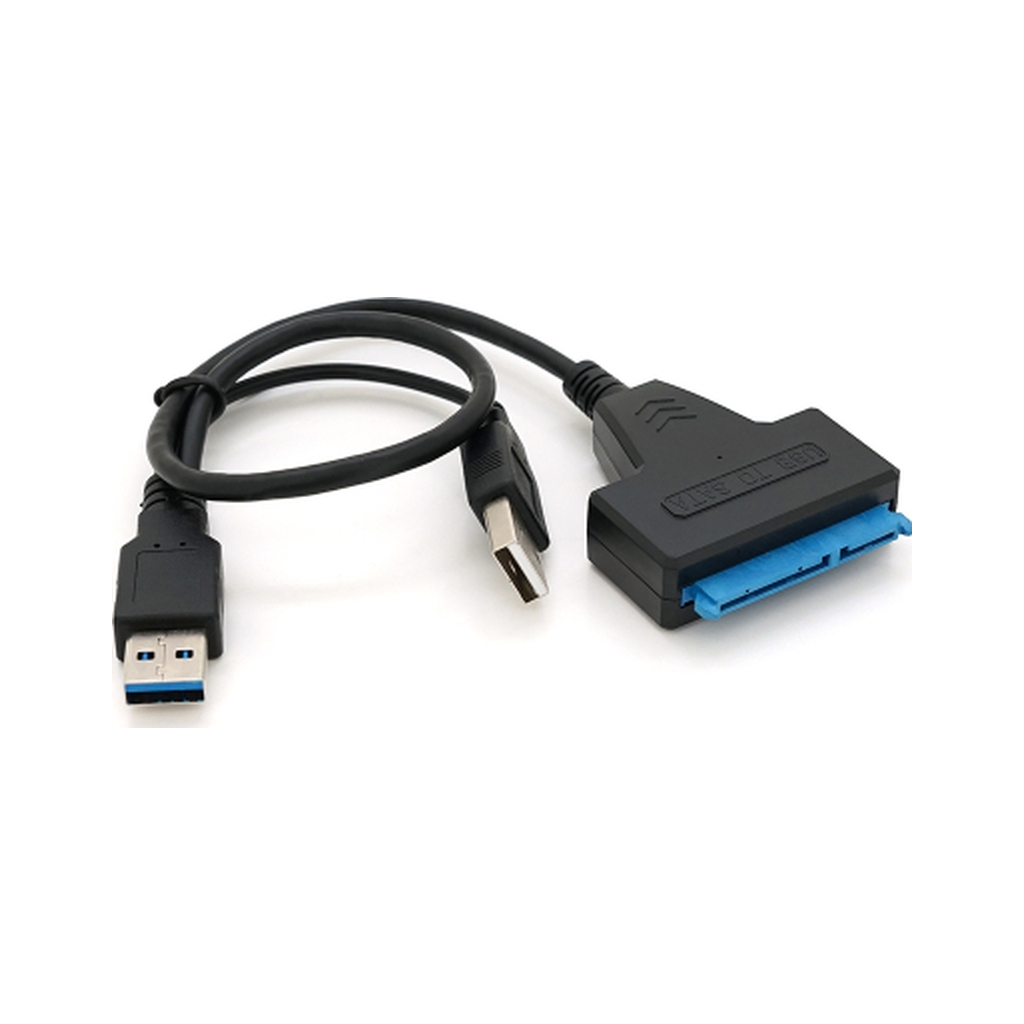 Перехідник USB 3.0 AM + USB 2.0 AM to SATA 0.1m for HDD/SSD black Voltronic (YT-C3.0+2.0-SATA/0.1) Перехідник USB 3.0 AM + USB 2.0 AM to SATA 0.1m for HDD/SSD black Voltronic (YT-C3.0+2.0-SATA/0.1)