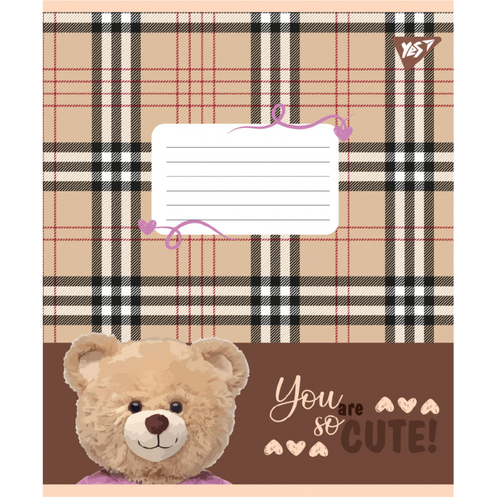 Зошит Yes You are cute А5 12 аркушів коса лінія (767893)