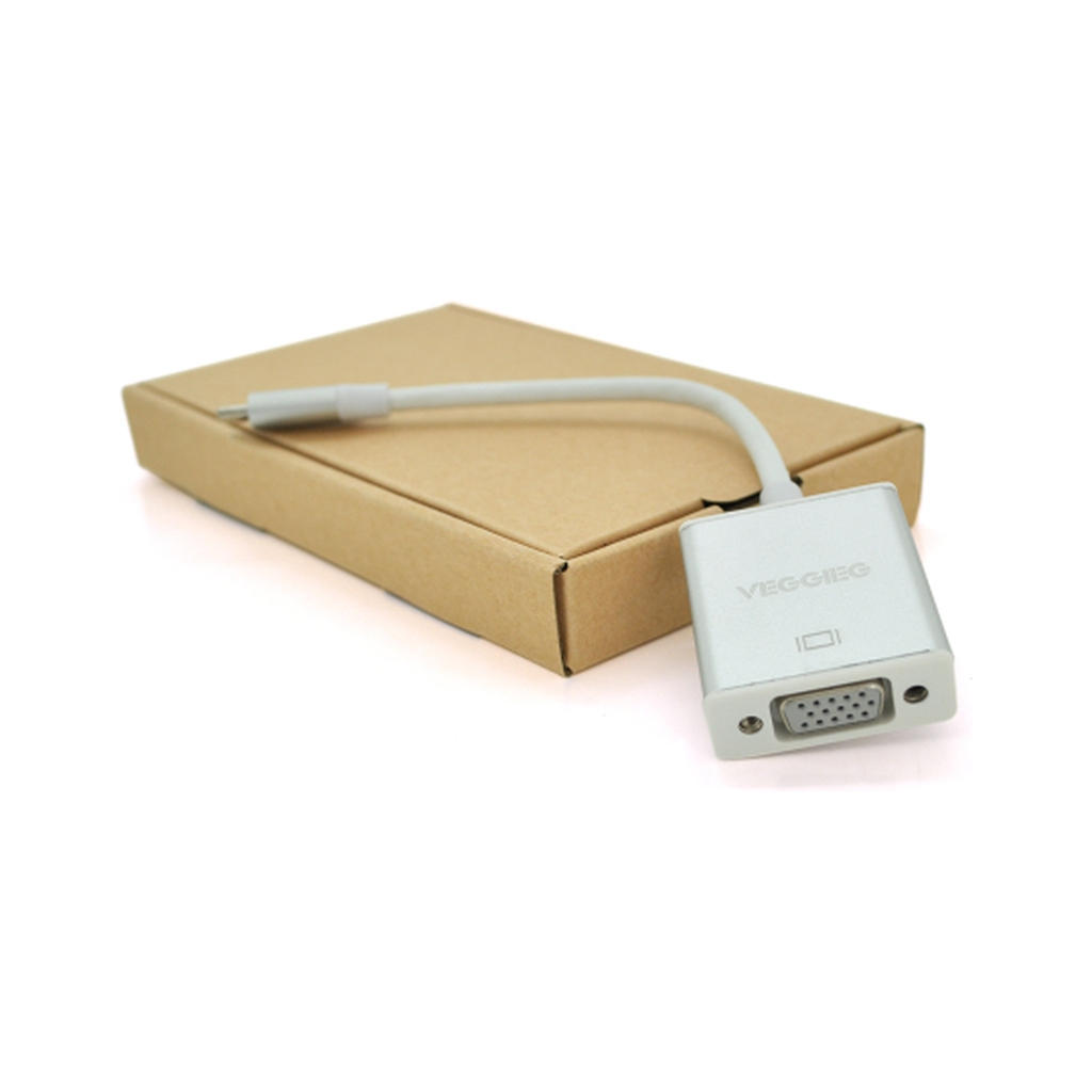 Перехідник USB-C M to VGA F 0.1m silver VEGGIEG (TV-S/W/01018) Перехідник USB-C M to VGA F 0.1m silver VEGGIEG (TV-S/W/01018)