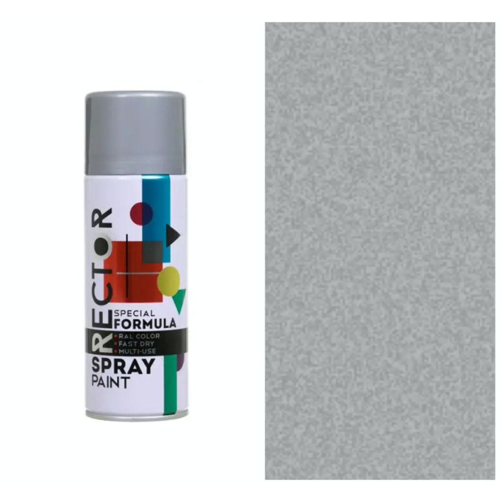 Аерозольна фарба для автомобіля RECTOR універсальна 9006 сріблястий, 400мл (000013233) Аерозольна фарба для автомобіля RECTOR універсальна 9006 сріблястий, 400мл (000013233)