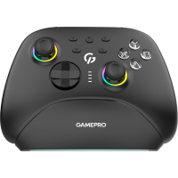Геймпад GamePro із зарядною станцією BT 5.3/USB/2.4 ГГц (Switch/PC/iOS/Android) RGB Black (GPX13BDOC)
