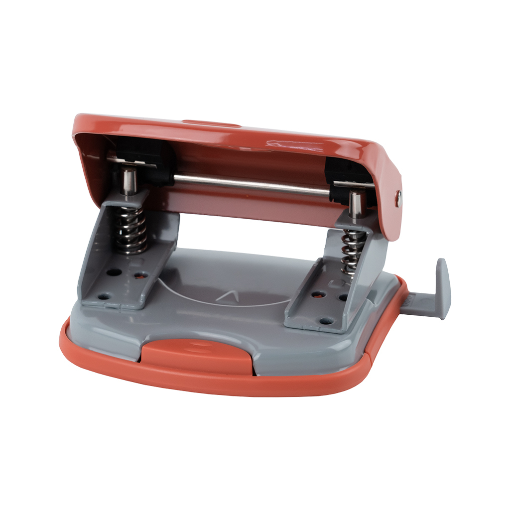 Діркопробивач Axent Exakt-2 металевий, 30арк, Earth colors кораловий (3930-28-A)