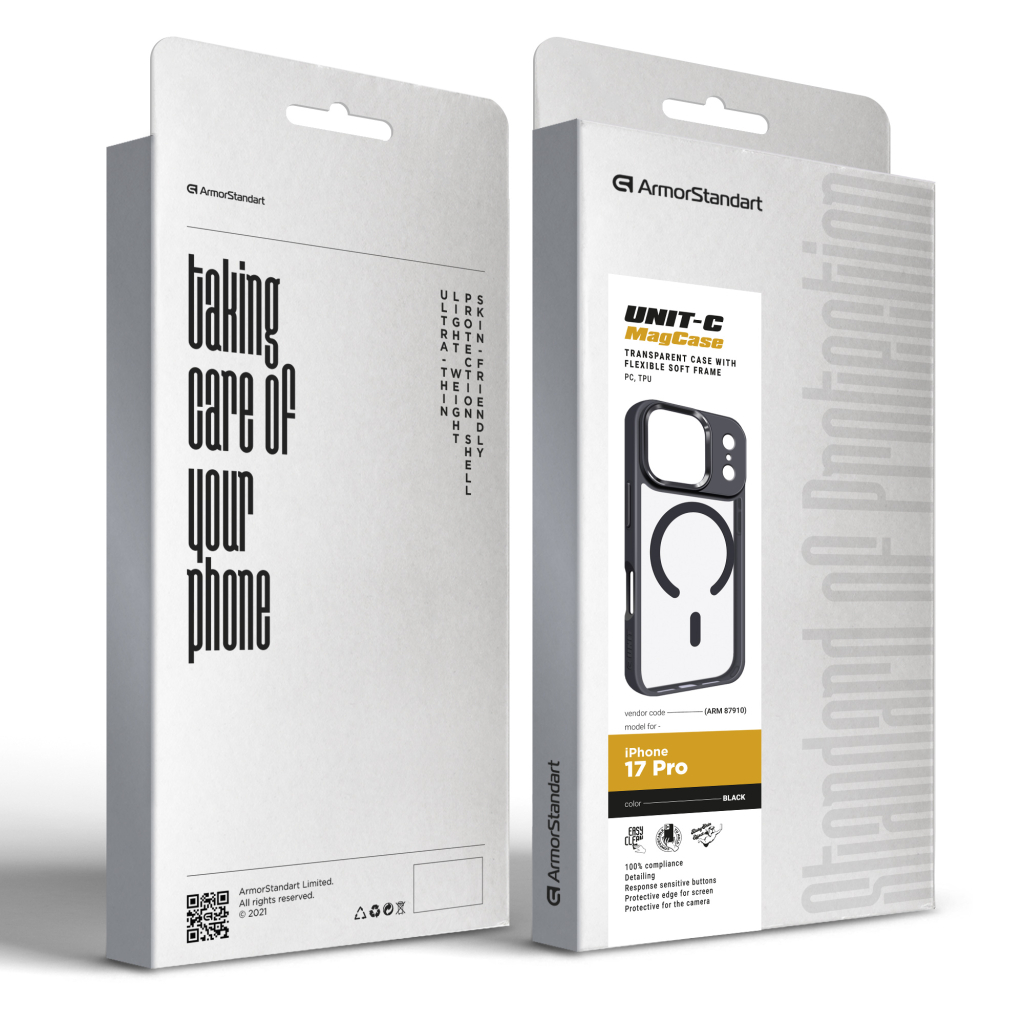 Чохол до мобільного телефона Armorstandart Unit-C MagCase Apple iPhone 17 Pro Black (ARM87910)