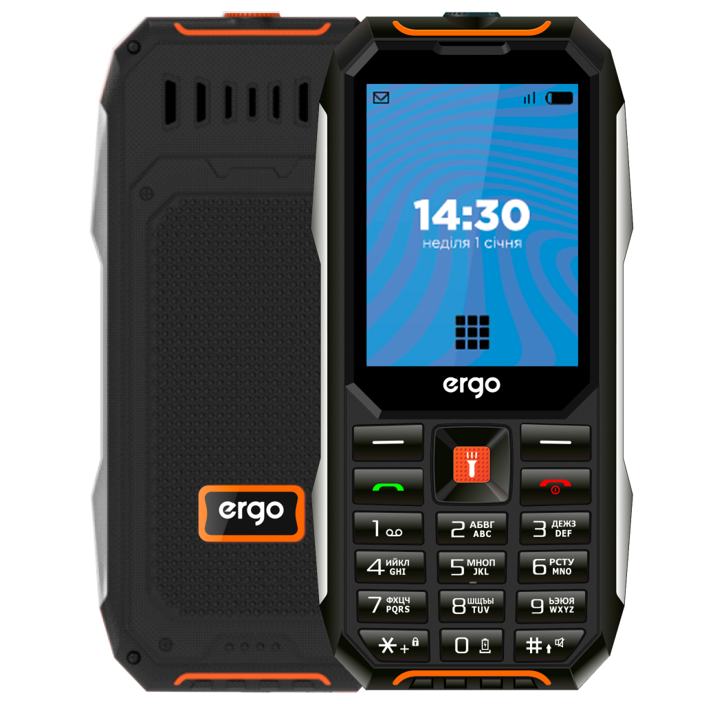 Мобільний телефон Ergo E283 Black Orange