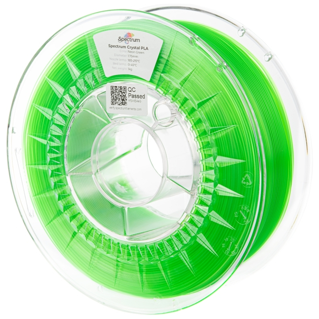 Пластик для 3D-принтера Spectrum PLA Crystal 1.75mm 1kg NEON GREEN (80888)