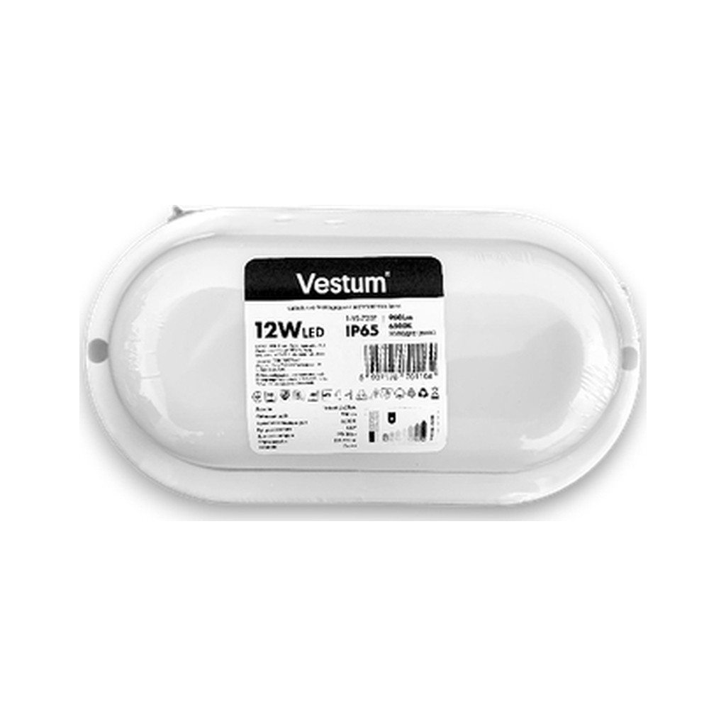Світильник Vestum LED S 12W овал 6500K 220V (1-VS-7207)