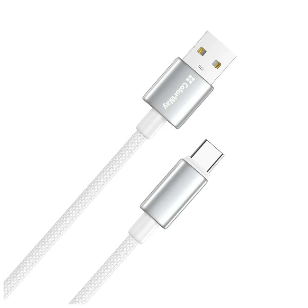 Дата кабель USB 2.0 AM to USB-C 2.0m 3A zinc alloy braided white ColorWay (CW-CBUC099-WT) Дата кабель USB 2.0 AM to USB-C 2.0m 3A zinc alloy braided white ColorWay (CW-CBUC099-WT)
