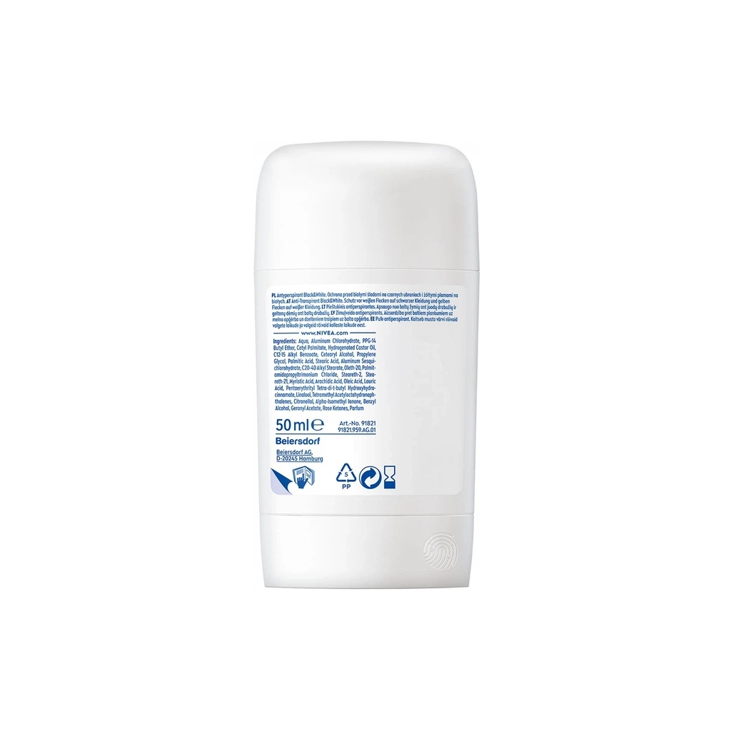 Антиперспірант Nivea Black & White Invisible Authentic 72h Active Protection Anti-Perspirant 50 мл (4006000280820)