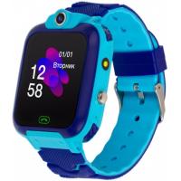Смарт-годинник Atrix iQ2400 IPS Cam Flash Blue дитячий телефон-часы з трекером (iQ2400 Blue)