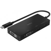 Перехідник USB-C to HDMI, VGA, DVI, DisplayPort, black Belkin (AVC003BTBK)