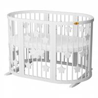 Ліжечко Ingvart SMART BED ROUND із зірочками білий (1359003)