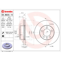 Brembo brake disc 09.B633.10