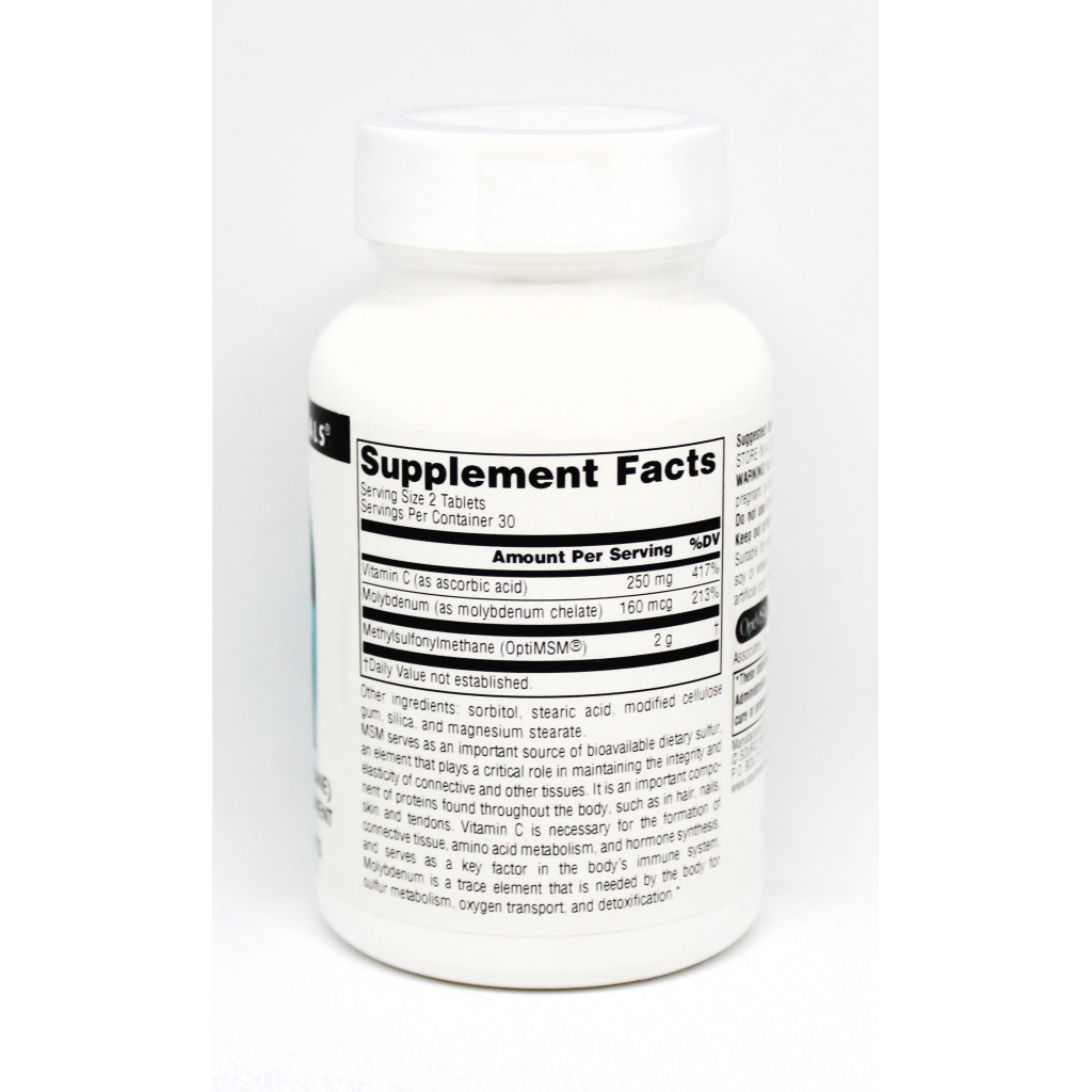 Вітамінно-мінеральний комплекс Source Naturals МСМ 1000мг з вітаміном С, 60 таблеток (SN1288)