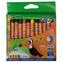 Олівці кольорові ZiBi Kids line воскові, 12 кольорів (ZB.2481)