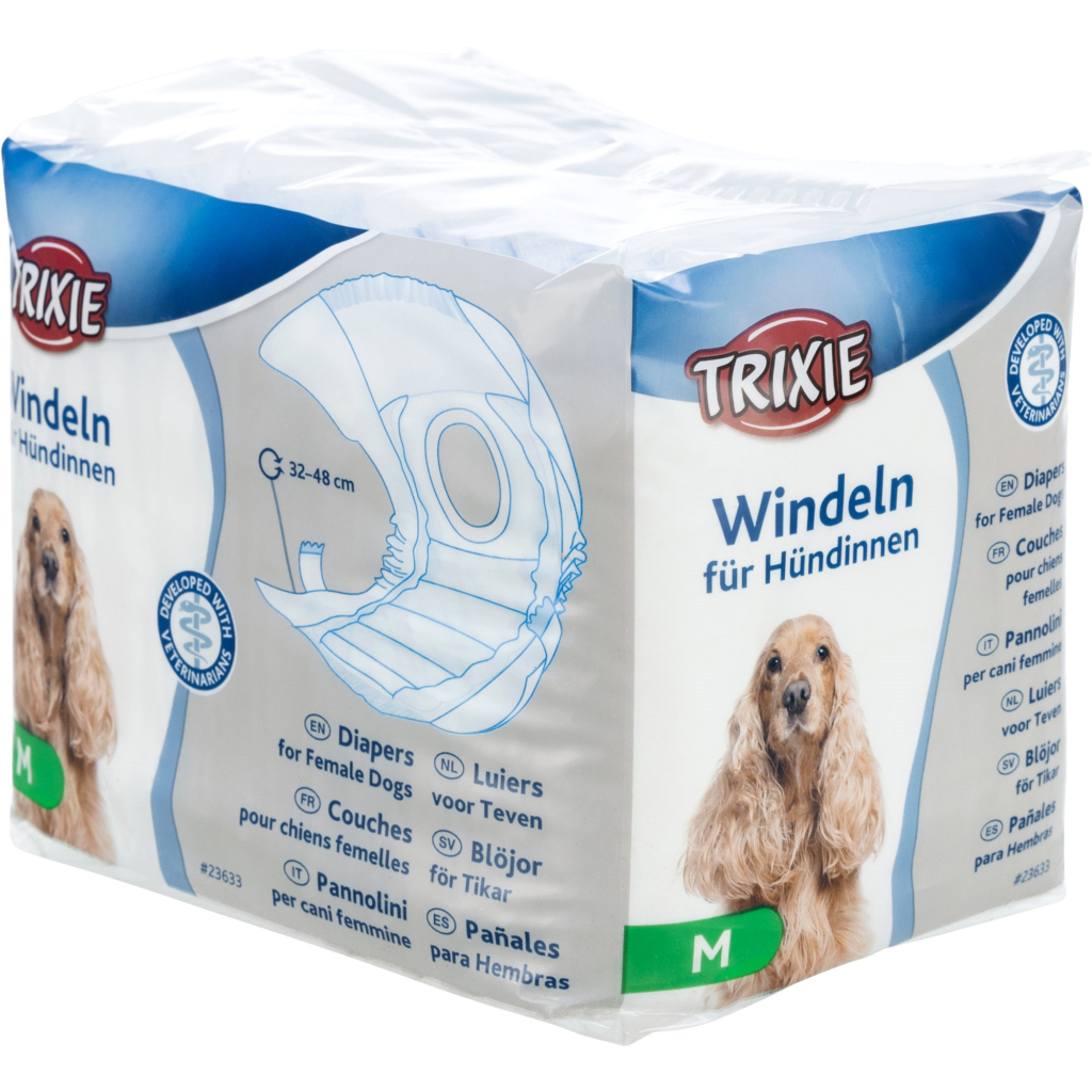 Підгузки для тварин Trixie для собак (сучок) М 32-48 см 12 шт (4011905236339)
