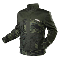 Куртка робоча Neo Tools CAMO, розмір S (48), 255 г/м2, високий комір, кишені на блис (81-211-S)