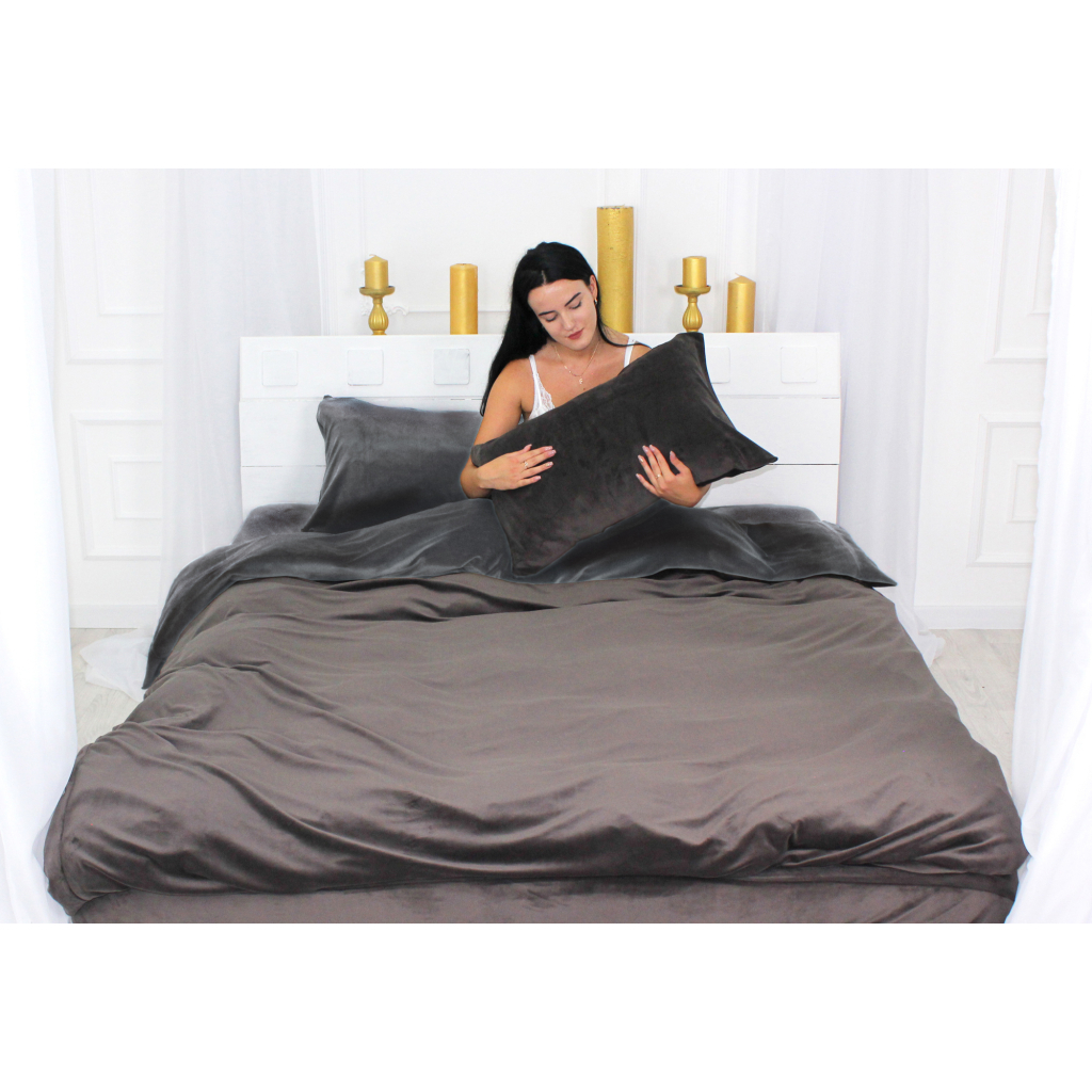 Постільна білизна MirSon Велюр Winter Frost 28-0005 + 28-0003 Anemone Velvet 110х140 (2200004008998)