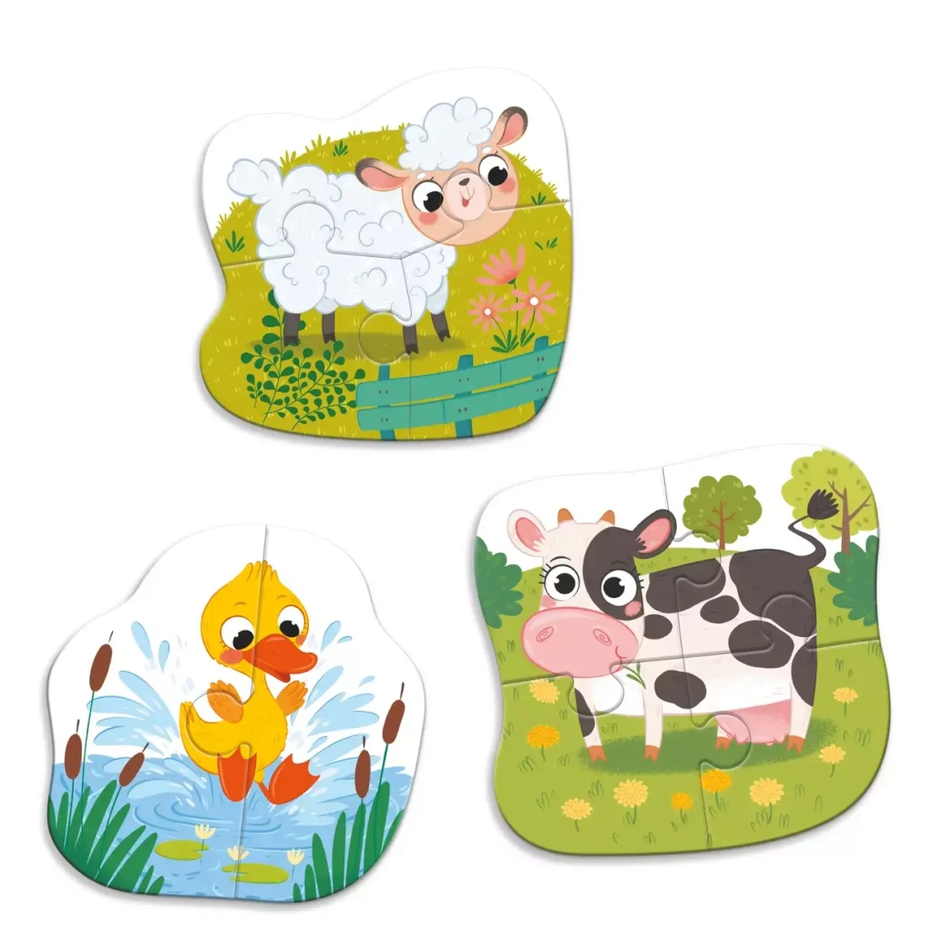Пазл DoDo 3 в 1 Сільські тварини (300393) Пазл DoDo 3 в 1 Сільські тварини (300393)