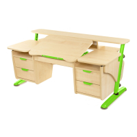 Desk Pondi Ergonomic transformer with 2 cabinets Maple-green (KL411ZL)