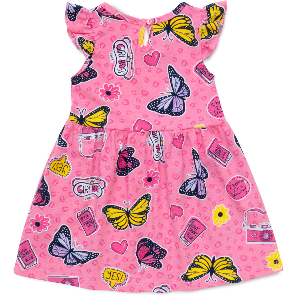 Плаття дитяче Breeze з метеликами (18692-128G-pink)