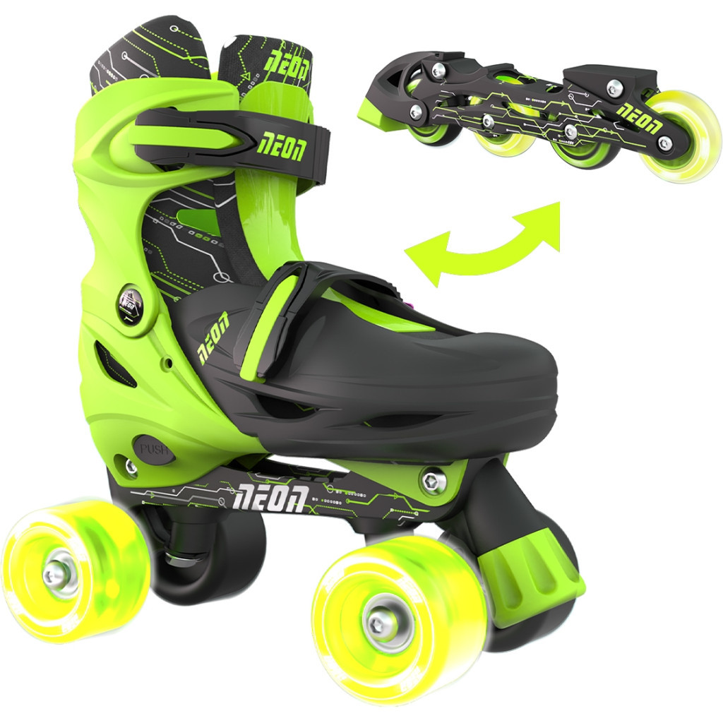 Роликові ковзани Neon Сombo Green розмір 34-37 (NT10G4)