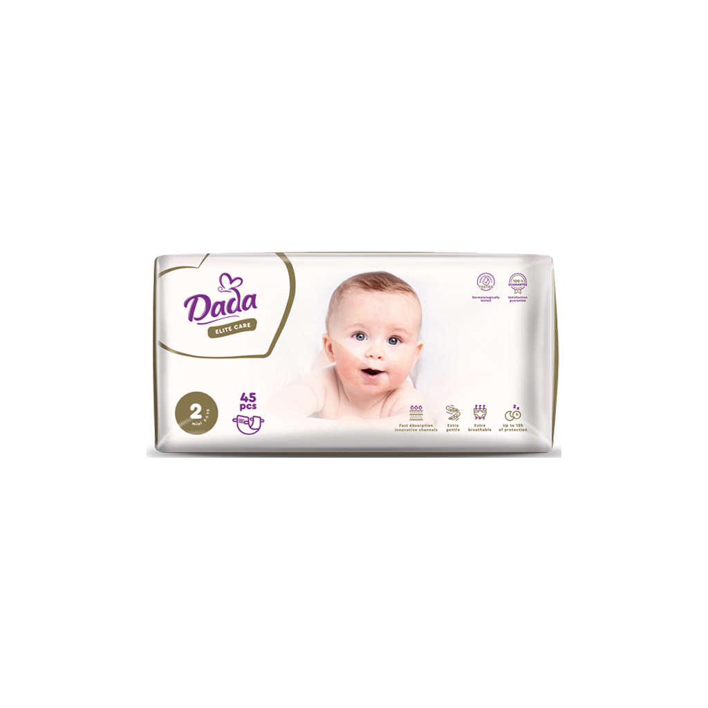 Підгузки Dada Elite Care Mini 2 (3-5 кг) 45 шт (4820174981082) Підгузки Dada Elite Care Mini 2 (3-5 кг) 45 шт (4820174981082)