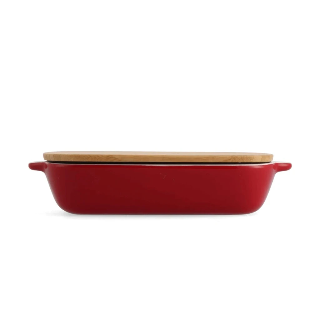 Форма для випікання KitchenAid з кришкою керамогранітна 1,9 л Червона (CC006106-001)