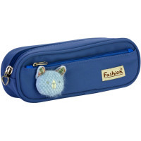 Cool For School pencil case 2 compartments with an application Blue (CF6885-dk.blue)