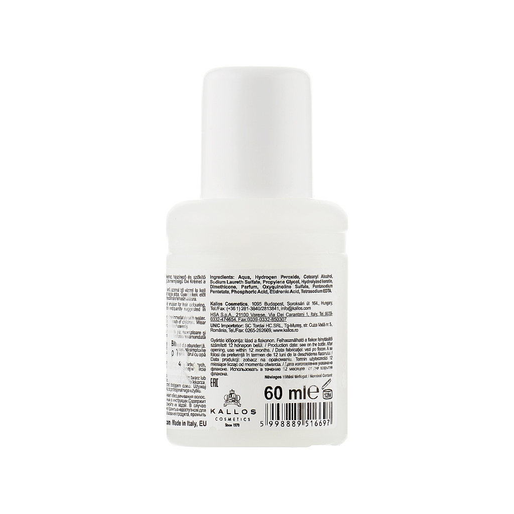 Окислювач для волосся Kallos Cosmetics Oxi Oxidation Emulsion With Parfum 6% 60 мл (5998889516697)