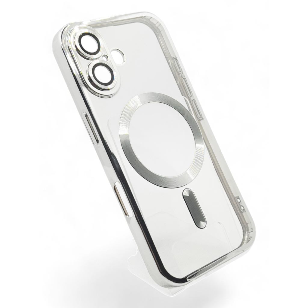 Чохол до мобільного телефона BeCover TPU Chrome Case (MagSafe) для Apple iPhone 16 Silver (712073) Чохол до мобільного телефона BeCover TPU Chrome Case (MagSafe) для Apple iPhone 16 Silver (712073)